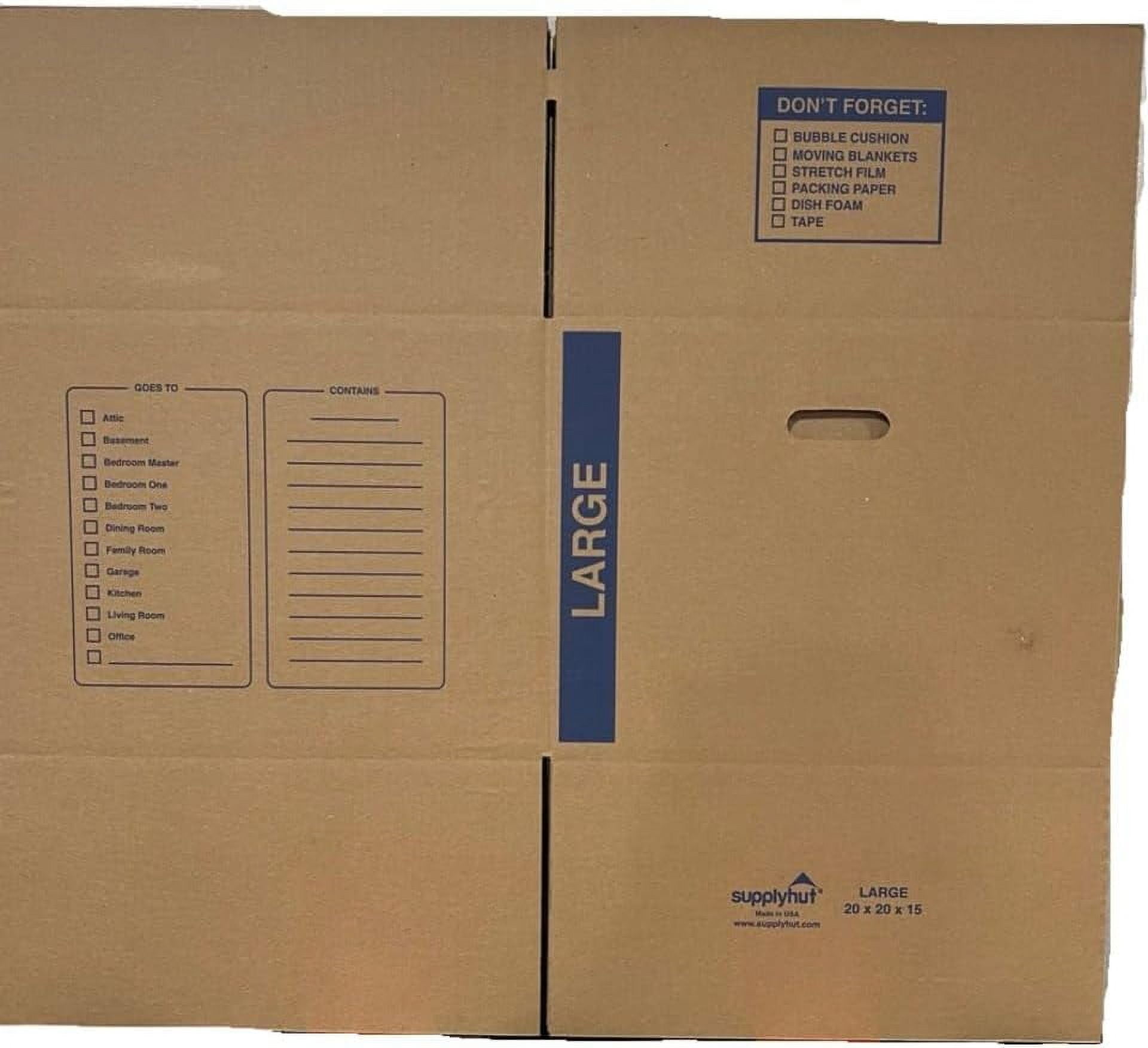 10 - Pack Large Cardboard Moving Boxes 20x20x15 32 ECT With Handles