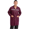 thumbnail image 2 of Yeahdor Unisex Reflective Strips Lab Coats Workshop Uniform Wear Resistant Work Coat Garage Workwear Burgundy M/小号, 2 of 6