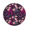 thumbnail image 4 of Spare Tire Cover, Eiffel Tower Flower Pink Wheel Cover Tire Covers For Trailers Car Truck Camper Universal Tire Covering Fits Diameter14"-17", 4 of 4