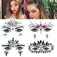 thumbnail image 4 of Pegatina de cejas de diamante 3D, maquillaje de Halloween, diamantes de imitación brillantes, joyería facial, tatuaje, autoadhesivo, bricolaje, belleza, música, decoración del Festival, 4 of 4