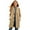 Beige, variant on KAUOD Girls Long Peacoat Button Open Front Collar Mid Jackets Teen Kids Knee Length Plain Fashion Coats Clothes with Pockets