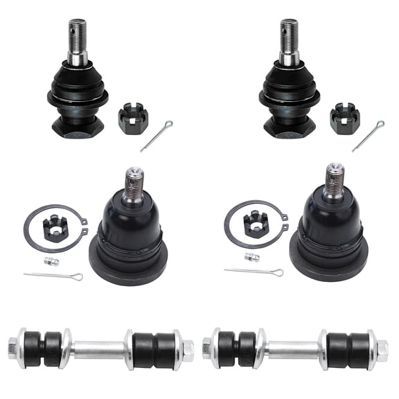 Detroit Axle - 6pc Front Suspension Kit for 00-04 Nissan Xterra, 2 Sway Bar Links 4 Ball Joints 2000 2001 2002 2003 2004 Replacement