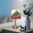 thumbnail image 6 of Cone Desk Lamp Antique Bronze Base & Linen Shade Bedside Table Lamp for Bedroom Living Room, Office, Dorm Christmas Decorations and Dogs Medium, 6 of 8