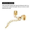 thumbnail image 4 of 10Sets 8mm Leather Cord End Caps with Lobster Clasps & Extender Chain for DIY, Light Golden, 4 of 6