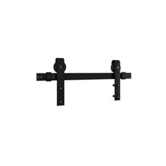 National Hardware 275500 76 in. Interior Barn Door Sliding Door Hardware Kit, Matte Black