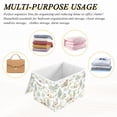 thumbnail image 6 of Yayeee Collapsible Cube Storage Bin with Lid Fabric Closet Decorative Basket with Handles, Watercolor Forest Pattern, 6 of 7
