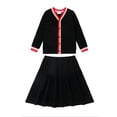 thumbnail image 1 of AP-cárdigan a rayas para niños y niñas, conjunto de dos tonos con cuello en v, ropa a juego para la familia, moda informal de algodón, vestido superior, 1 of 4