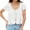 Z-White283, variant on JIAYUE Women's T-Shirts For Casual And Vacation Wear Short Sleeve Solid Color Scoop Neck With Lace Hollow Out Detail And Bow Tie Design Trendy Female Tops