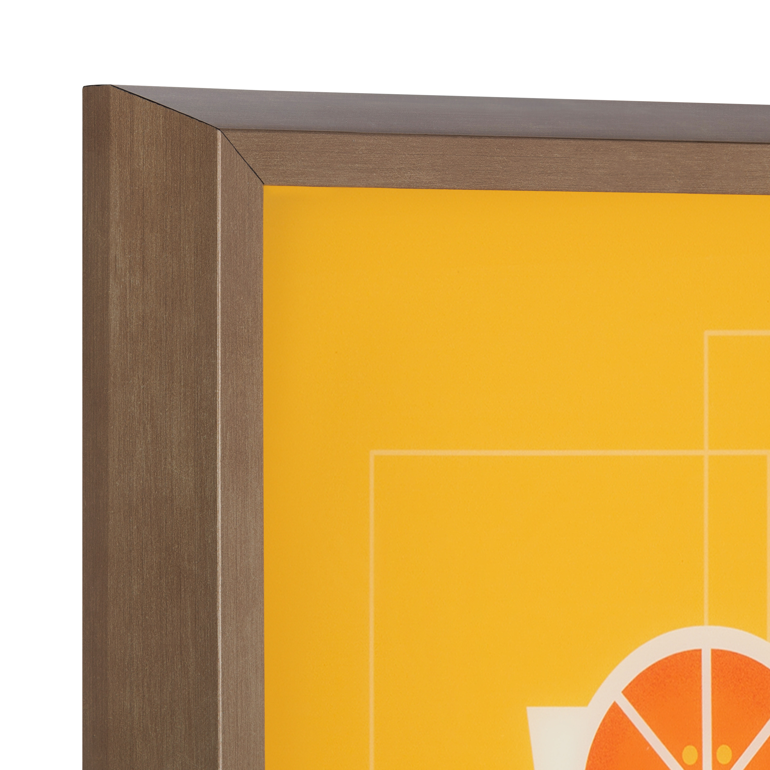 Kate and Laurel Blake Old Fashioned Cocktail Framed Printed Glass Wall Art By Amber Leaders Designs, 16x20 Dark Gold, Chic Mid-Century Wall Decor
