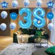 thumbnail image 3 of Set de globos para fiesta XLOOD 65.º cumpleaños azul, foil de 40", 3 of 5