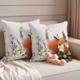 thumbnail image 2 of Fall Squirrel Outdoor Waterproof Pillow Covers, Botanical Watercolor Flower Leaf Plant Decorative Square Throw Pillowcase Sofa Cushion Sham for Patio/Couch/Chair, 20"x20" 2 Pack, 2 of 8