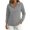 Grey, variant on WUSUOWEI Womens V Neck Long Sleeve Sweatshirt Bottom Tops Lightweight Dressy Casual Business Basic Pullover Top with Pockets 2026 Fall Winter Outfits XXL