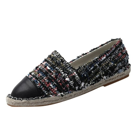 

casual shoes for Women Fashion Women s Spring And Summer Flat Casual Comfortable Fisherman Loafers Shoes PU Dress Sandals for Women Black