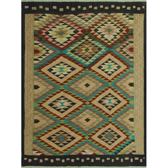 Sangat Muti Lt. Brown/Charcoal Rug, 5'1" x 6'5"