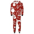 thumbnail image 7 of Odeerbi Christmas Onesie Pajamas for Family Holiday Sleep Jumpsuit Long Sleeve Family Christmas Pajamas Matching Sets Dad Printed Loungewear Jumpsuit Sleepwear Xmas PJs Set Red, 7 of 7