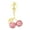 Pink, variant on HUANLEDASH Sparkling Cherry Keychain Pendant Metal Cherry Bag Key Ring Charm Car Bag Handbag Purse Key Accessory