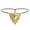 Gold, variant on GDREDA Lingerie Sexy Set Mens T Shaped Pants Leather Double Open Cut Underwear Color Matching Mesh Low Waisted Underwear Black,S