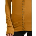 thumbnail image 5 of J. METHOD Women's Snap Button Cardigan Long Sleeve Knit Ribbed Sweater NEWJ181 Ash Mustard 3X, 5 of 5