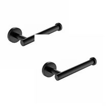 LYCAQL Brushed Nickel Toilet Paper Holder Wall Mount –SUS304 Stainless Steel Rotate Proof Modern Toilet Tissue Roll Holder – TP Holder for Bathroom, Kitchen, Washroom – 2 Pack