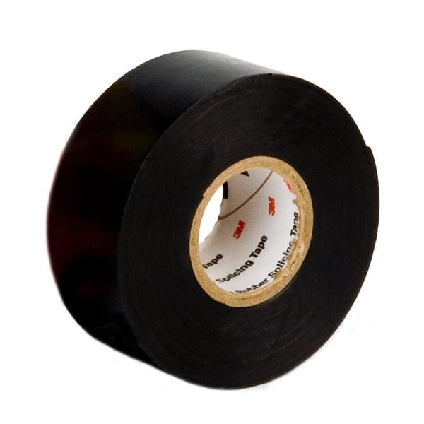 1-1/2 in x 15 ft Black 2 Rolls 3M Scotch® Linerless Rubber Splicing Tape 130C 