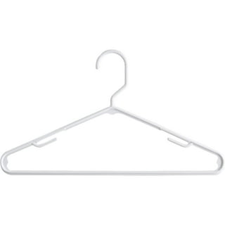 White Standard Plastic Hangers - Space Saving Durable Tubular Heavy Duty  Clothes Hanger Set Ideal for Laundry/Daily (100-Pack) - AliExpress
