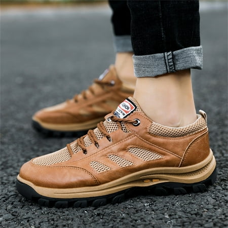 

Vedolay Summer Sneakers for Men Men s Slip-On Walking Shoes Lightweight Soft Casual Shoes Brown 10.5