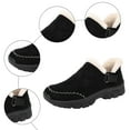 thumbnail image 5 of Winter Snow Boots for Women 2025 Outdoor Sports Fleece Lined Warm Anti Skid Slip on Hiking Walking Ankle Booties Black Size 6, 5 of 7