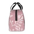 thumbnail image 4 of ZNDUO Reusable Lunch Bag, Insulated Lunch Bag for Women Men - Pink Leaf Texture Tote Lunch Bag, Picnic School Work Office, 4 of 9