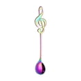 thumbnail image 1 of Patio & Garden Savings Iumwxz Stainless Steel Spoons Colorful Spoons Musical Symbols Handle Spoons Flatware Ice Cream Drinking Tools Kitchen Gadget Decor Savings, 1 of 5