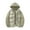 Khaki, variant on MELDVDIB Mens Quilted Puffer Coat Zip-Up Fake Two-Piece Hooded Jacket Winter Long Sleeve Thickened Outwear Tops with Pockets