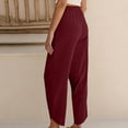 thumbnail image 5 of Tumotour Cuffed Pants for Women Drawstring Sports Trousers Athletic Workout Running Joggers with Pocket Lace Up Button Pants, 5 of 6