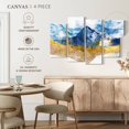 thumbnail image 5 of Elephant Stock Golden Abstract Mountain Wall Art - Horizontal Multi Panel Canvas - Living Room Wall Decor - Abstract Multi Panel - Beige And Blue Decor - 52" x 32", 5 of 8