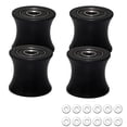 thumbnail image 1 of FRECCU Total Gym Replacement Set of 4 Wheels/Rollers for Models DLX, DLX II, DLX III, Adv DLX, Pilates, Pilates Pro 2500, 3000, 4000?570, 2000 ?Black?, 1 of 5