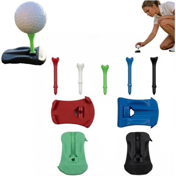 Rubinzhi Hingedturf Base v3, Golf Tees, Accessories, Indoor Turf Tees for Simulator, Driving Range Tee, 4pcs