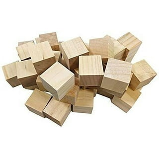  Wood Blocks for Crafts, 1.5 inch Unfinished Wood Cubes, 15 Pcs  Natural Wooden Blocks, Wood Square Blocks, Wooden Cubes for Arts and DIY  Projects, Puzzle Making