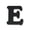 E, variant on 12 Pack: 2.5" Black Wood Letter by Make MarketĀ®