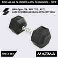 thumbnail image 4 of MAGMA Premium Rubber Hex Dumbbell Sets, 4 of 8