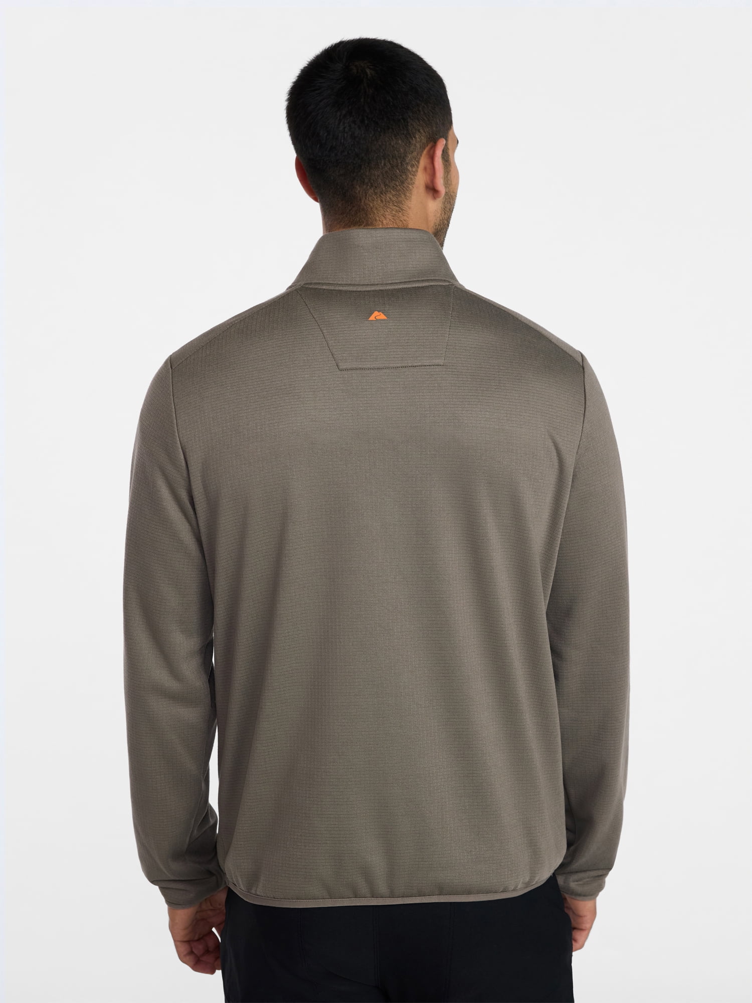 Ozark Trail Men's and Big Men's Quarter Zip Grid Fleece Jacket, Sizes S-3XL