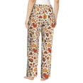 thumbnail image 3 of Picia Thanksgiving with Food Womens Soft Woven Cotton Elastic Waistband Sleep Pajama Pant Lounge Sleep Pant With Pockets And Drawstring-Large, 3 of 9