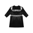 thumbnail image 4 of Yeahdor Enfants Garçons Robe de Boxe Art Martial Muay Thaï Uniforme Manches Longues Coup de Pied Boxe Robe à Capuche Ensembles Noir&Argent A 14, 4 of 5