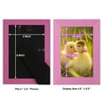 thumbnail image 2 of Grooved 4 in. x 6 in. Pink Picture Frame Set (Set of 4), 2 of 6