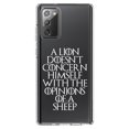 thumbnail image 1 of DistinctInk Clear Shockproof Hybrid Case for Samsung Galaxy Note 20 (6.7" Screen) - TPU Bumper Acrylic Back Tempered Glass Screen Protector - Lion Doesn't Concern With Opinions Sheep, 1 of 3