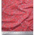 thumbnail image 3 of Soimoi Grey Rayon Fabric Artistic Floral Print Fabric by the Yard 42 Inch Wide, 3 of 3
