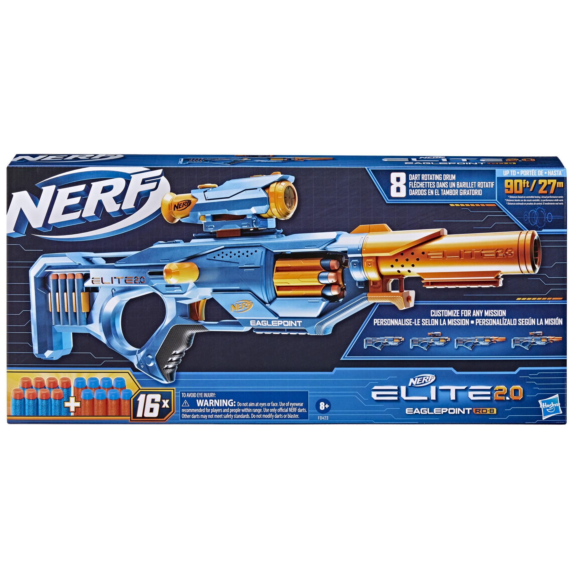Nerf Elite 2.0 Eaglepoint RD-8 Blaster with Scope and Barrel photo 4