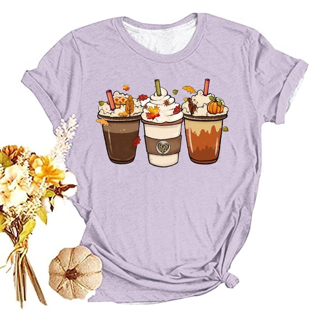 Fiudx Tops para Mujer Camiseta Casual de Manga Corta con Estampado Navideño para Mujer
