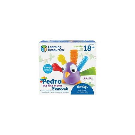 UPC: 0765023890945 | Learning Resources Pedro the Fine Motor Peacock – 6 pieces Educational Toys for Boys and Girls Ages 18+ Months