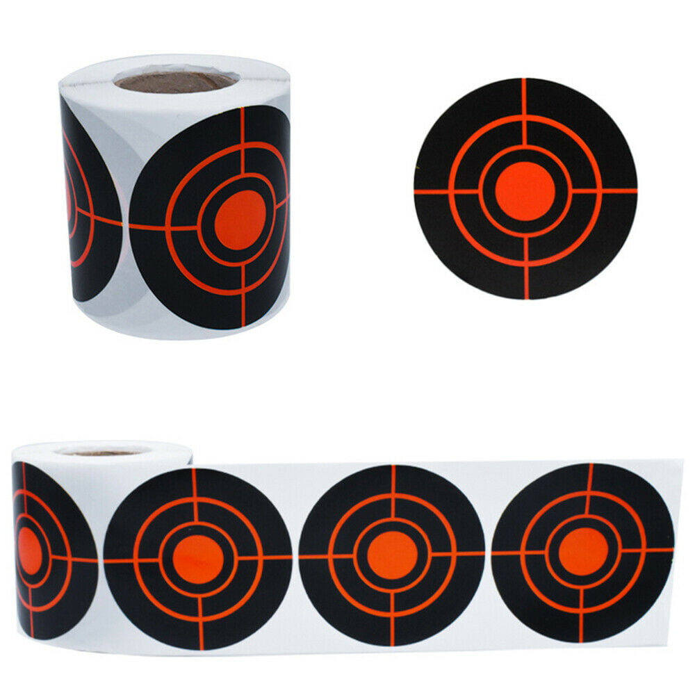 100Pcs /1Roll Self Adhesive Paper Reactive Splatter Shooting Target Stickers BQ 