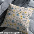 thumbnail image 2 of jejeloiu Blue Yellow Flower Fabric by the Yard 1 Yard, Spring Garden Blossoms Home Decor Fabric by the Yard, Botanical Floral Leaves Room Decor Fabric by the Yard, Pink Green, 2 of 6