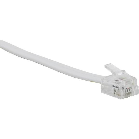 Power Gear Phone Line Cord, 7', White, 76581999