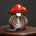 thumbnail image 5 of 1pc Cute Mushroom Elves Ceramic Backflow Incense Burner, Home & Office Decor (Without Incense), 5 of 6